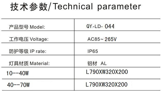 QY -LDFD-0044集成路灯